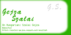 gejza szalai business card